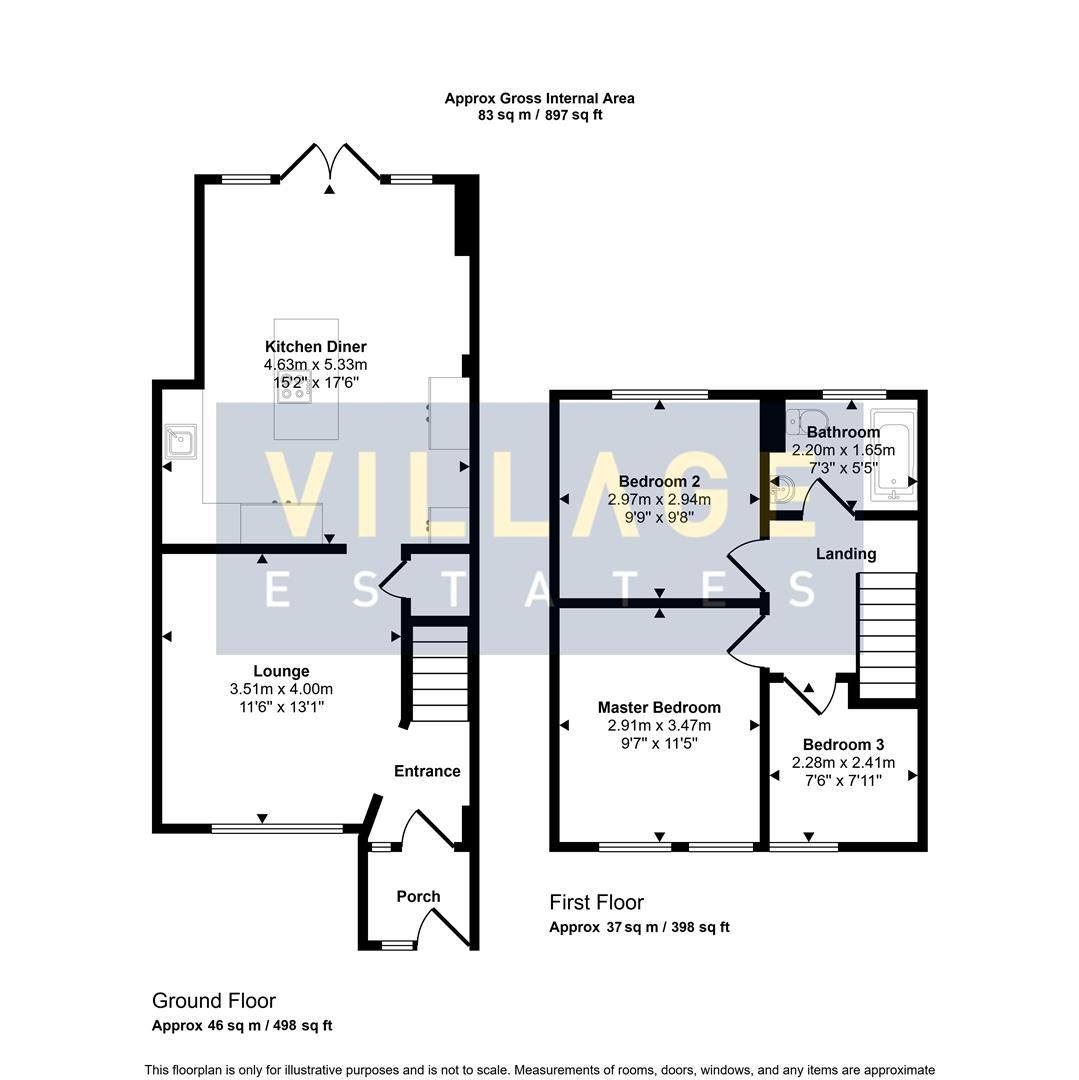 Floorplan for Walshford Way, Borehamwood