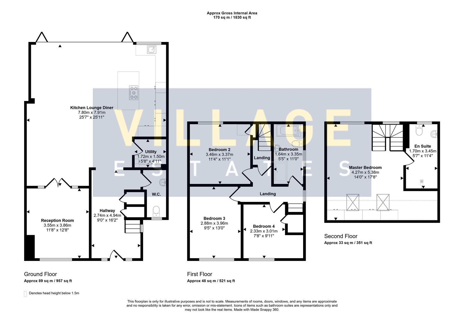 Floorplan for Easton Gardens, Borehamwood