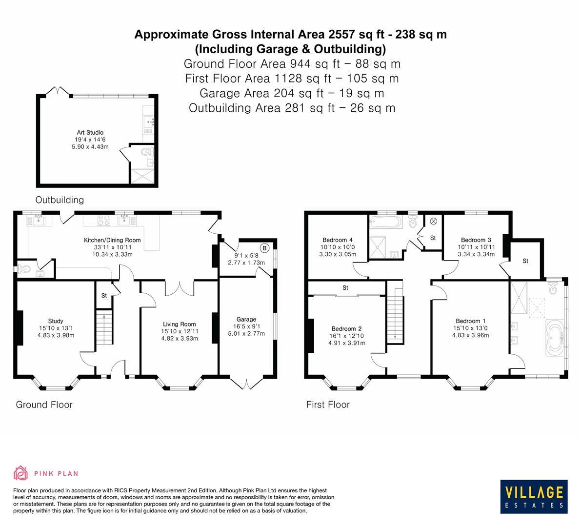Floorplan for Aldenham Avenue, Radlett