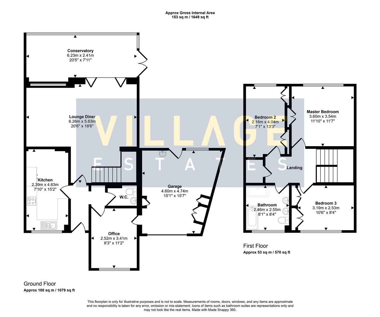 Floorplan for West View Gardens, Elstree, Borehamwood