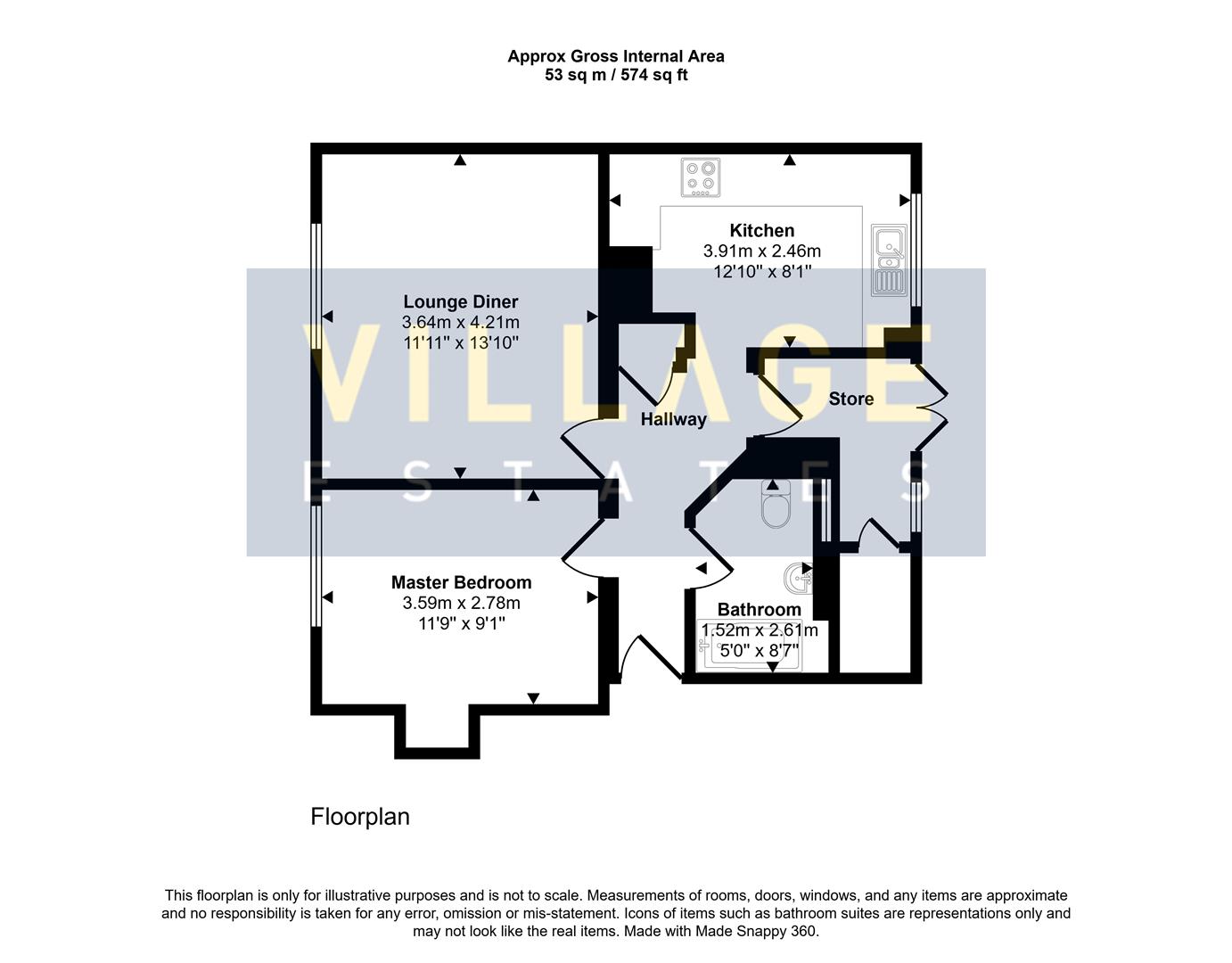 Floorplan for Buckingham Road, Borehamwood