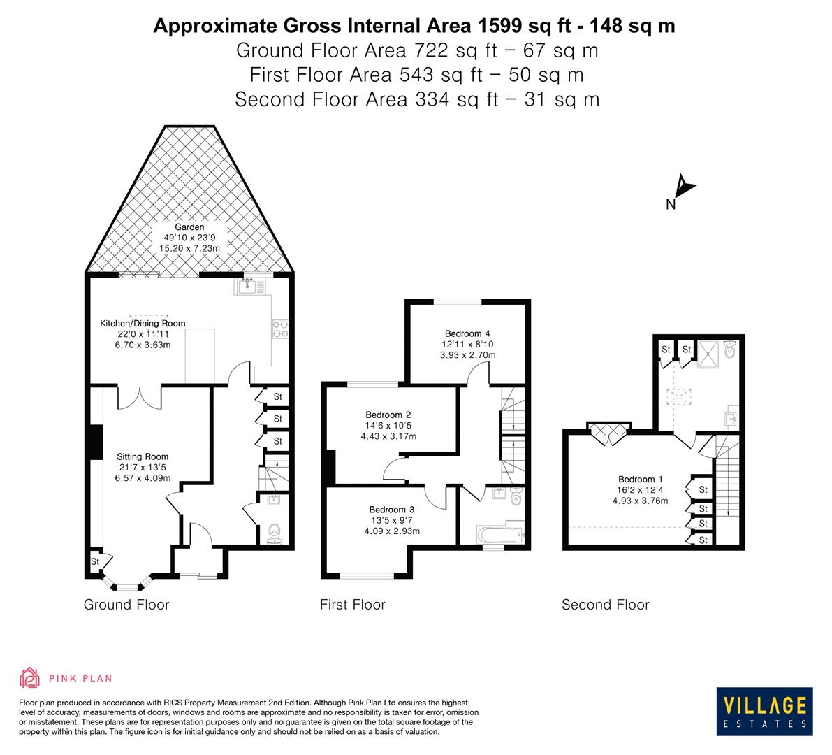 Floorplan for Rendlesham Avenue, Radlett
