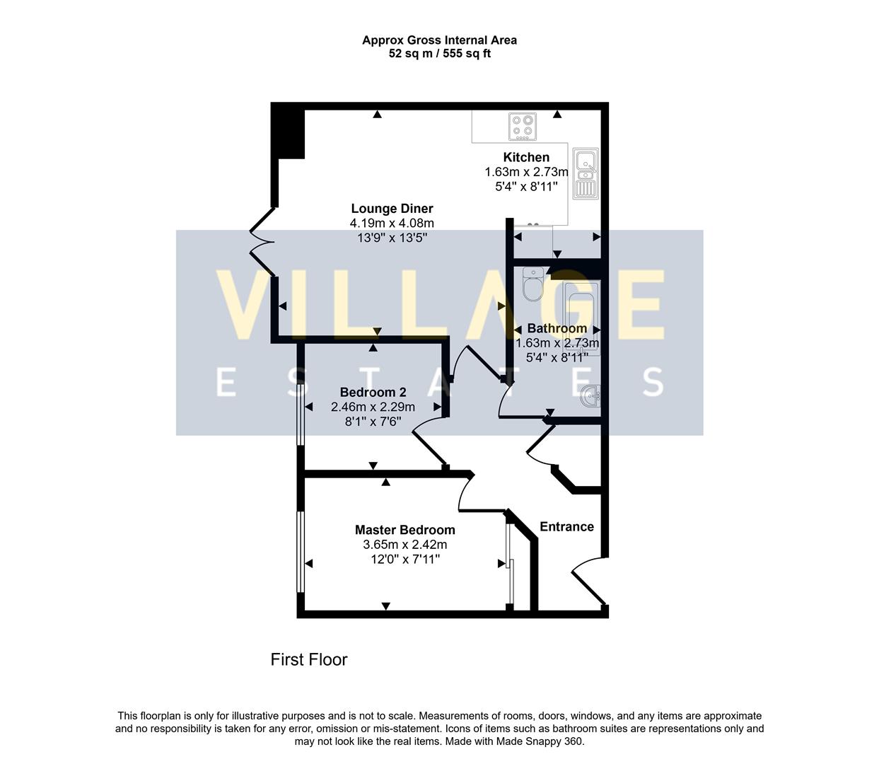 Floorplan for Todd Close, Borehamwood