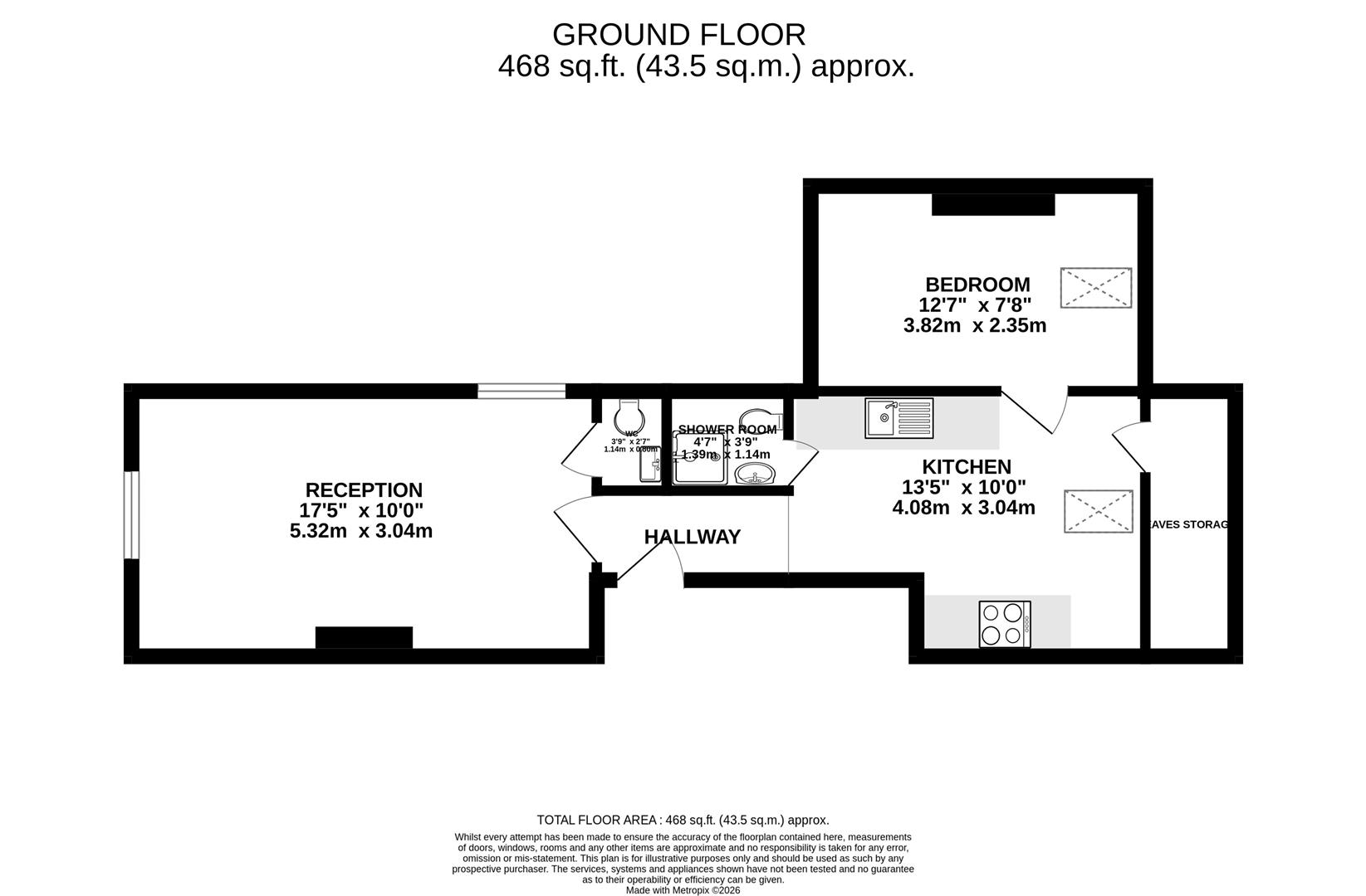 Floorplan for Watling Street, Radlett