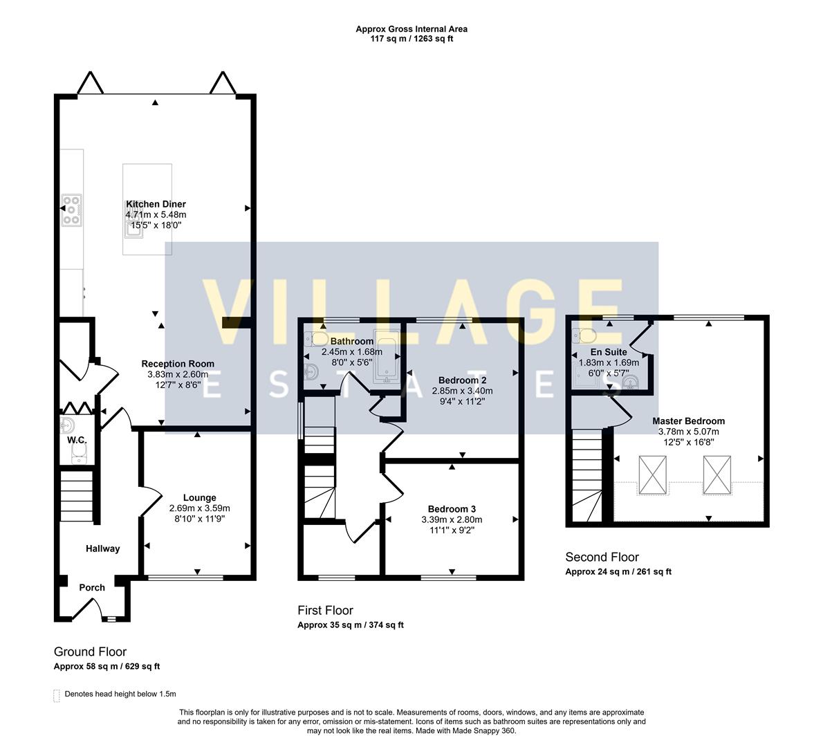Floorplan for Carlton Close, Borehamwood