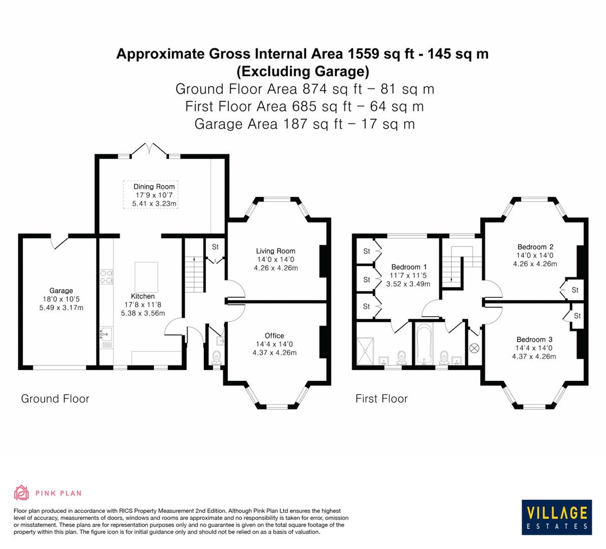 Floorplan for Watling Street, Radlett