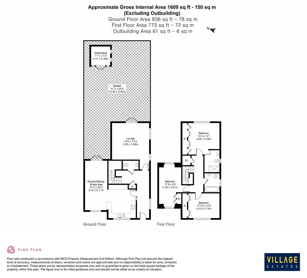 Floorplan for Watersplash Mews, Borehamwood