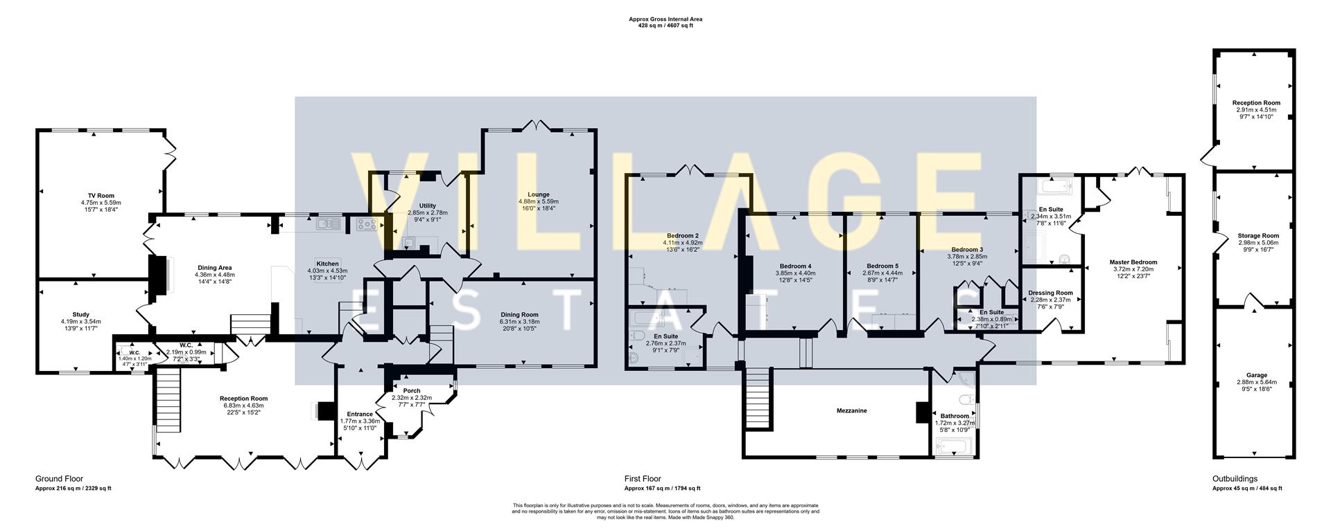 Floorplan for Barham Avenue, Elstree, Borehamwood