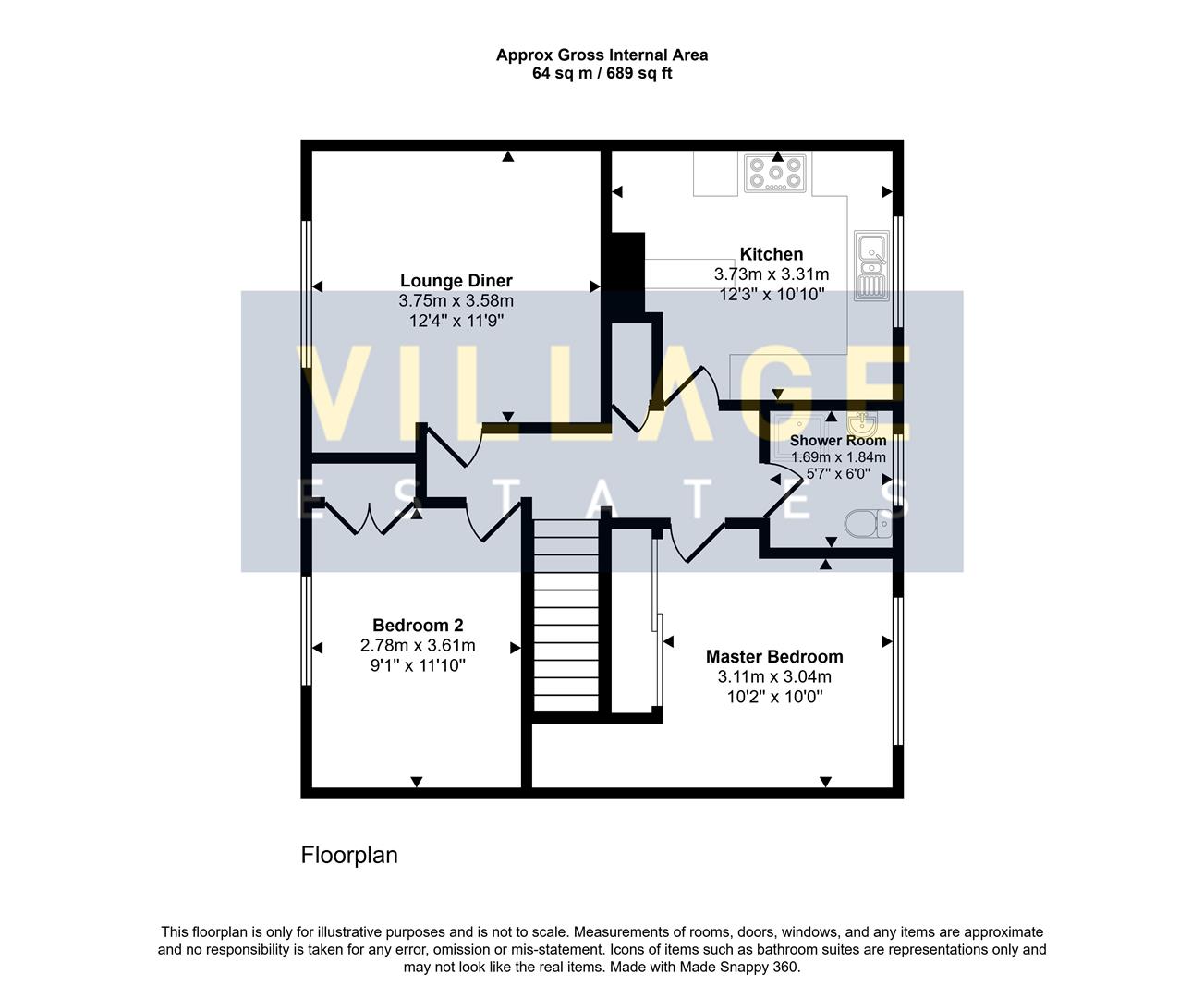 Floorplan for Crown Road, Borehamwood