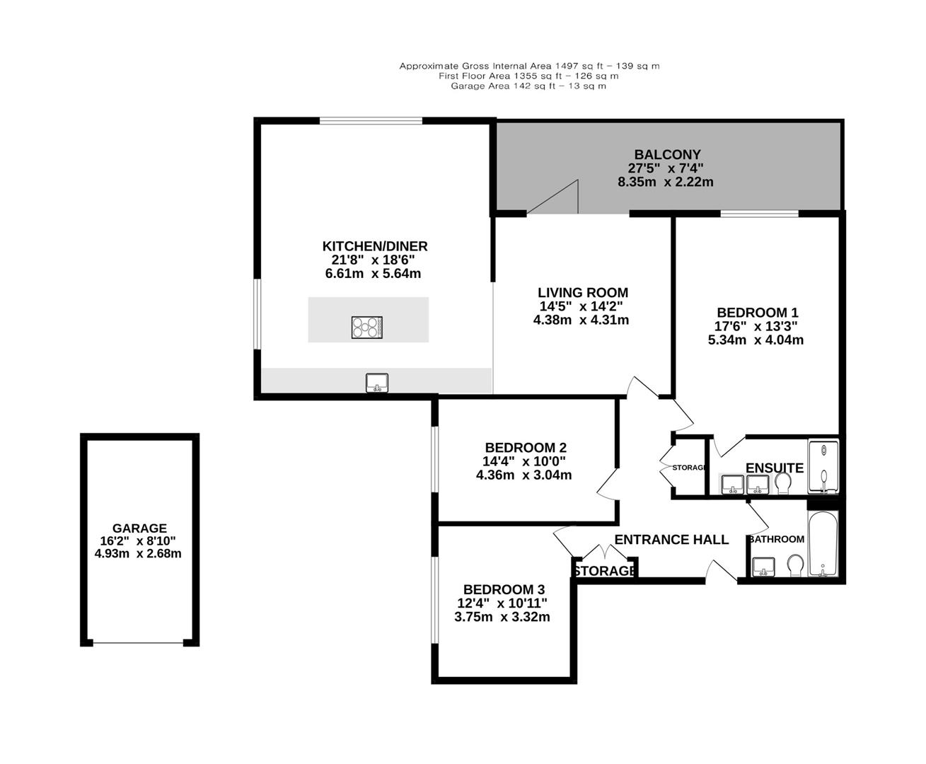 Floorplan for Darnhills, Radlett