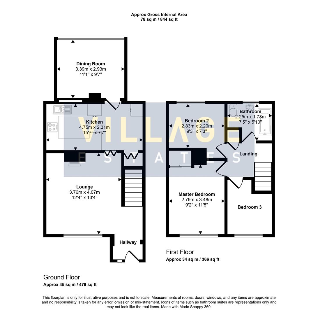 Floorplan for Aycliffe Road, Borehamwood