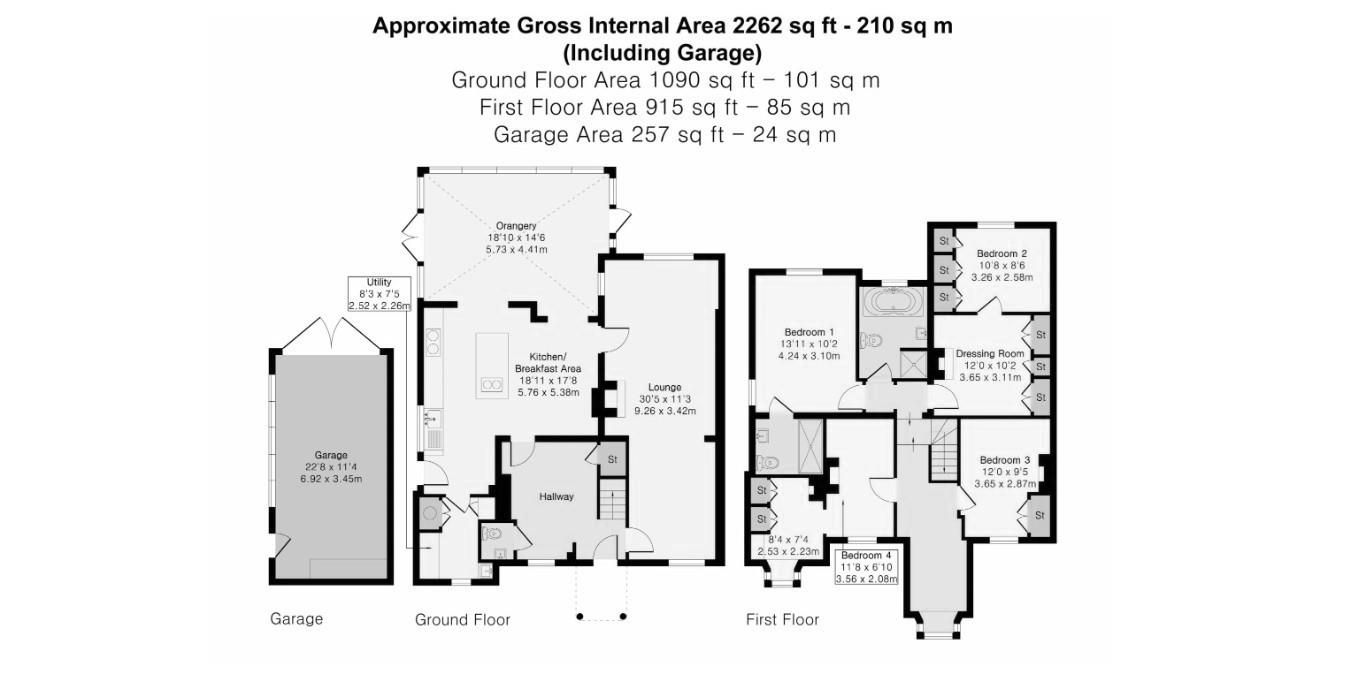 Floorplan for Back Lane, Letchmore Heath