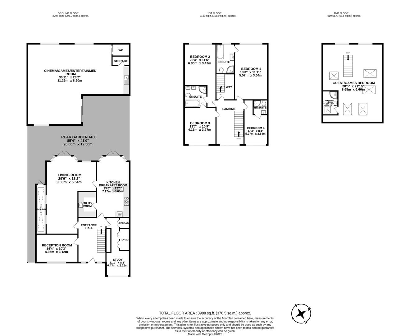 Floorplan for Newberries Avenue, Radlett