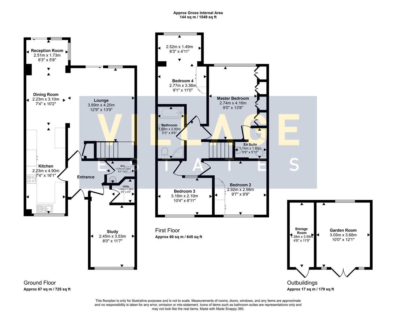 Floorplan for Kingsley Avenue, Borehamwood