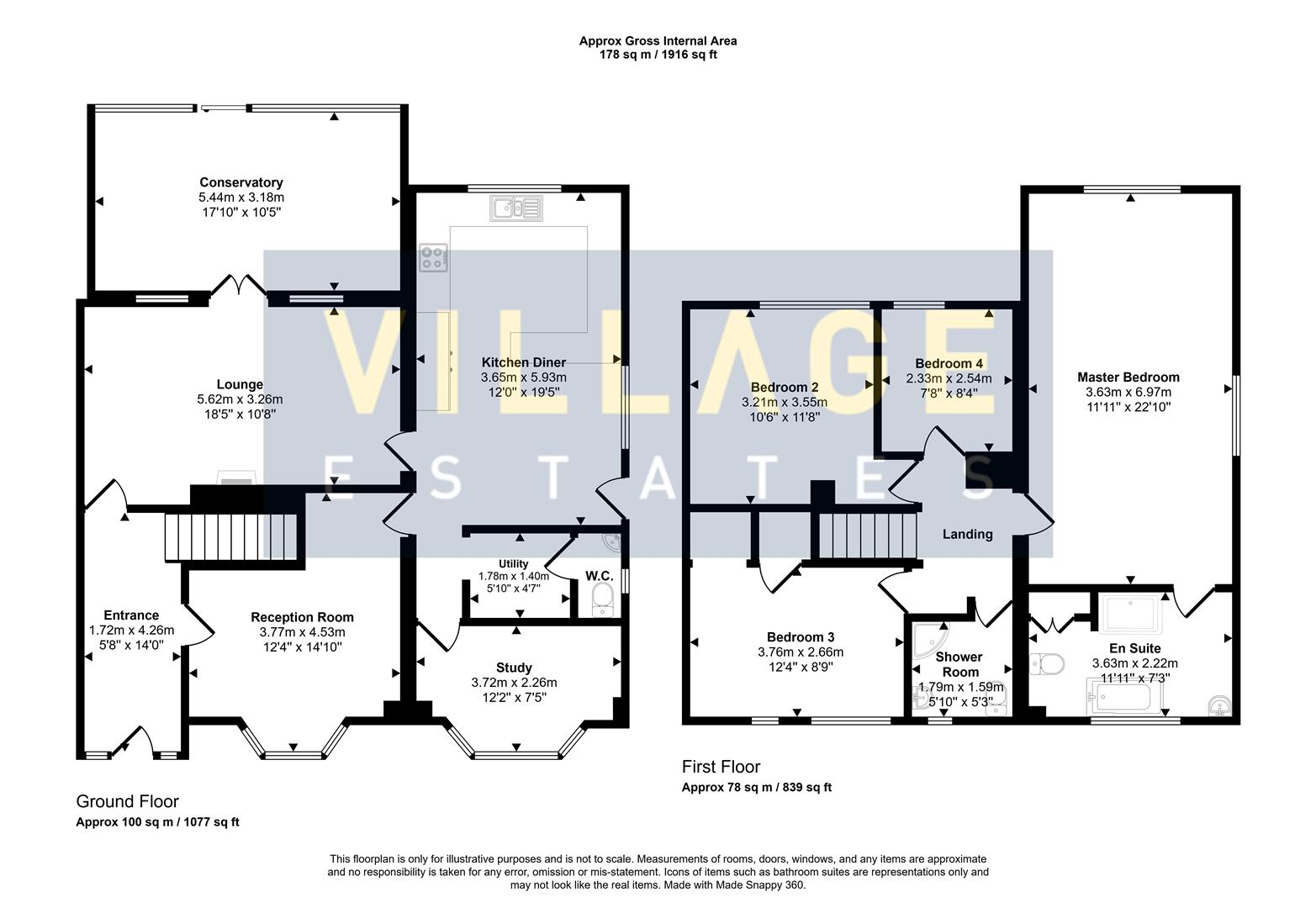 Floorplan for Alexandra Road, Borehamwood