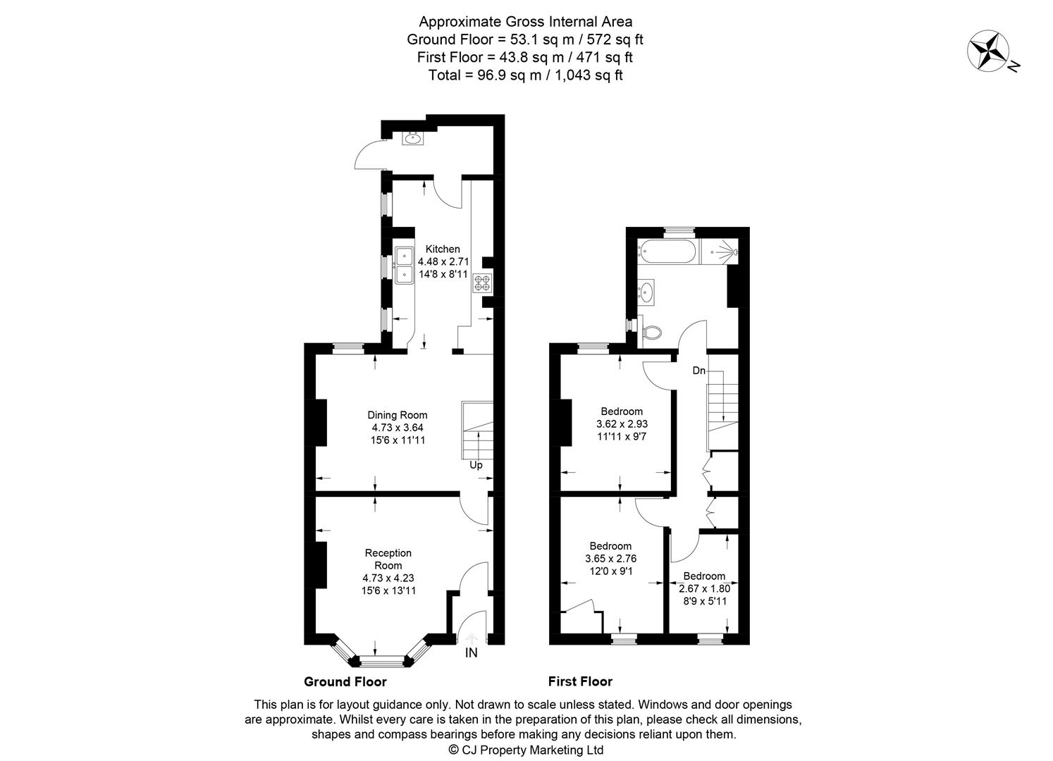 Floorplan for Watling Street, Radlett