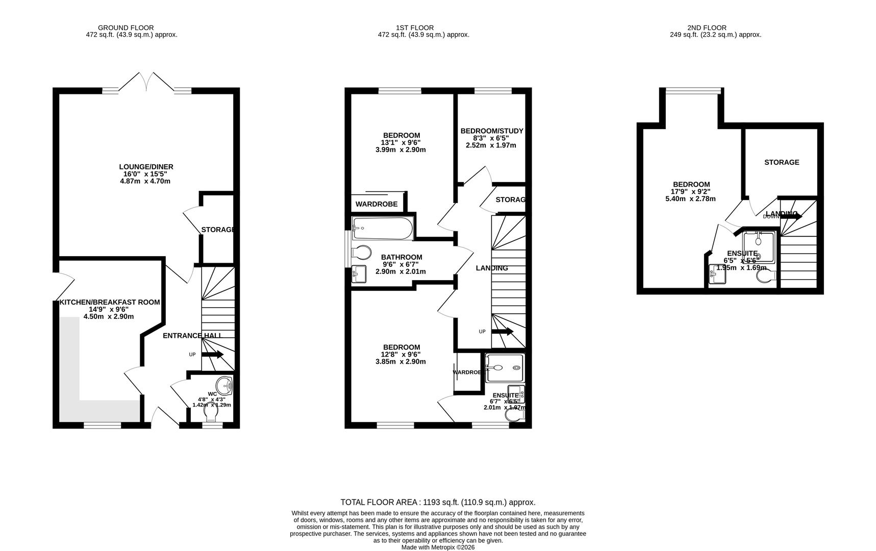 Floorplan for Bushey Mill Lane, Bushey