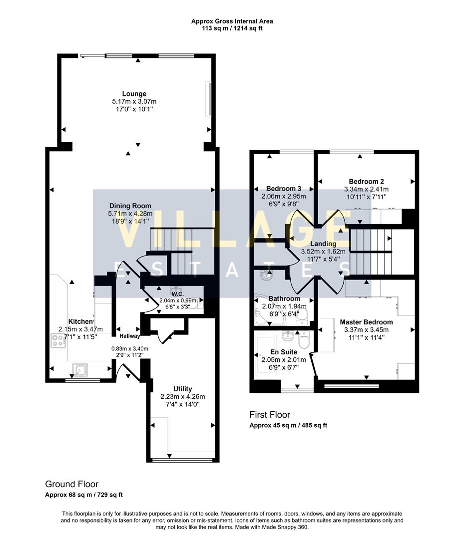 Floorplan for Chiltern Avenue, Bushey