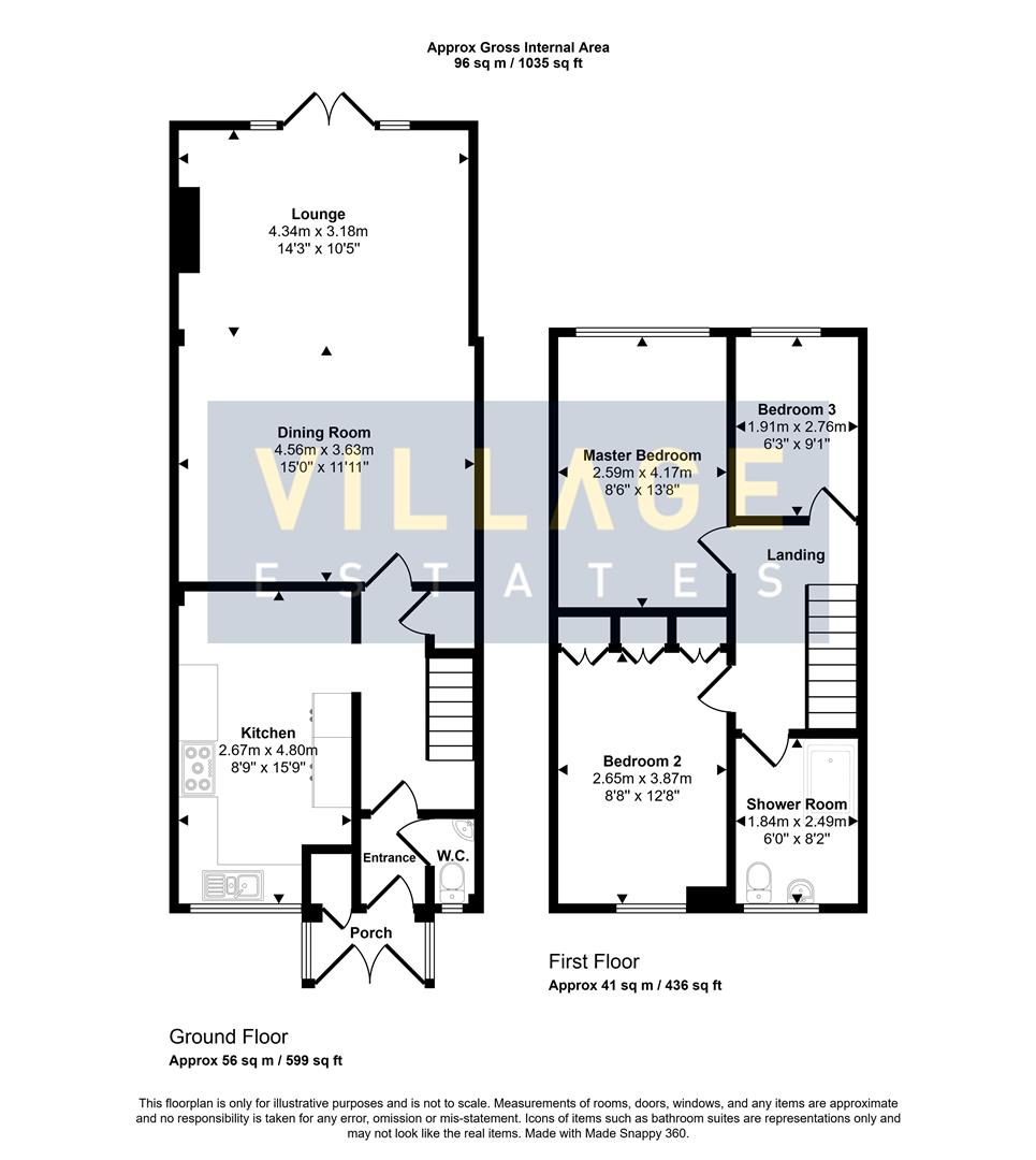 Floorplan for Byron Avenue, Borehamwood