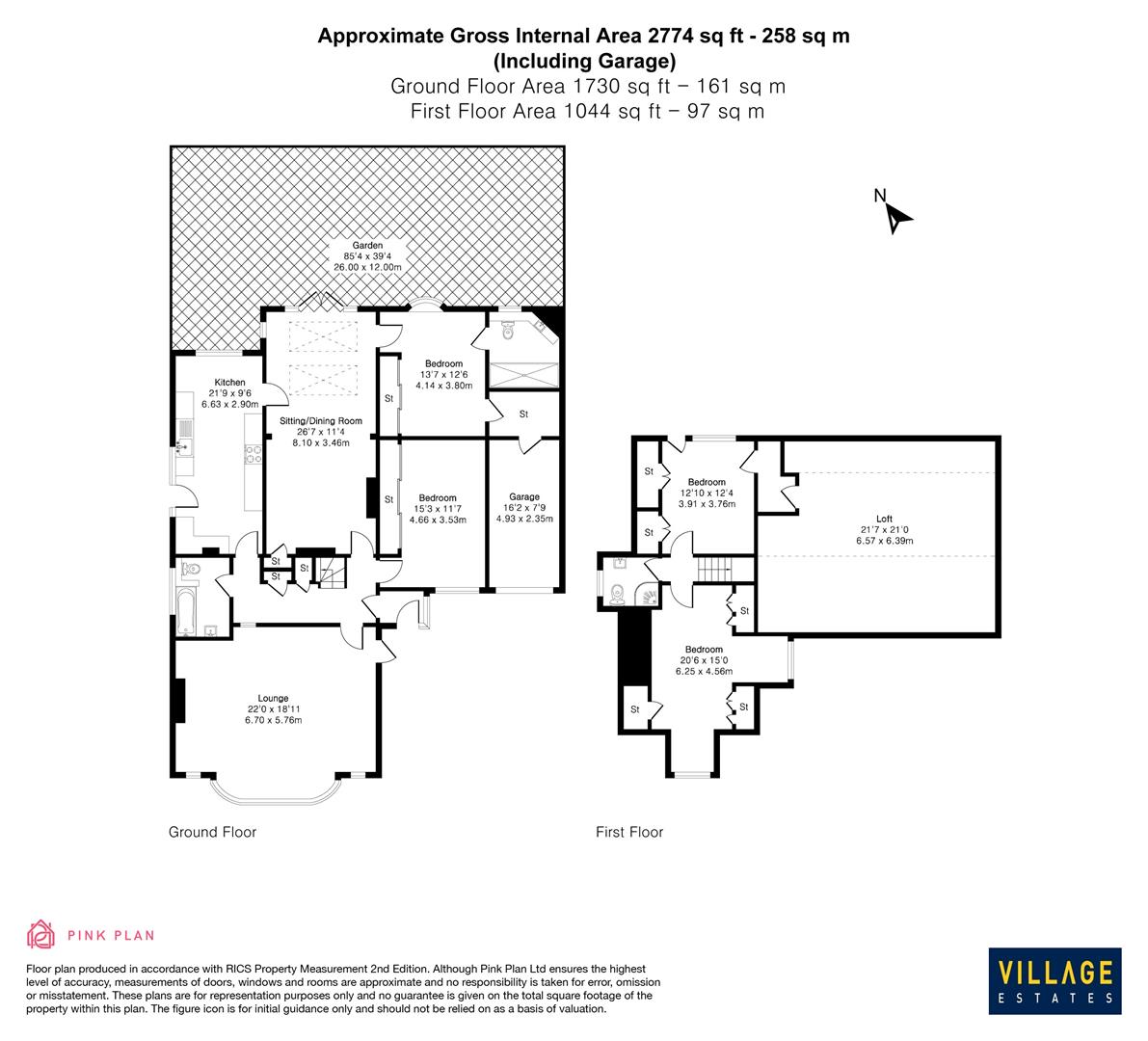 Floorplan for Theobald Street, Radlett