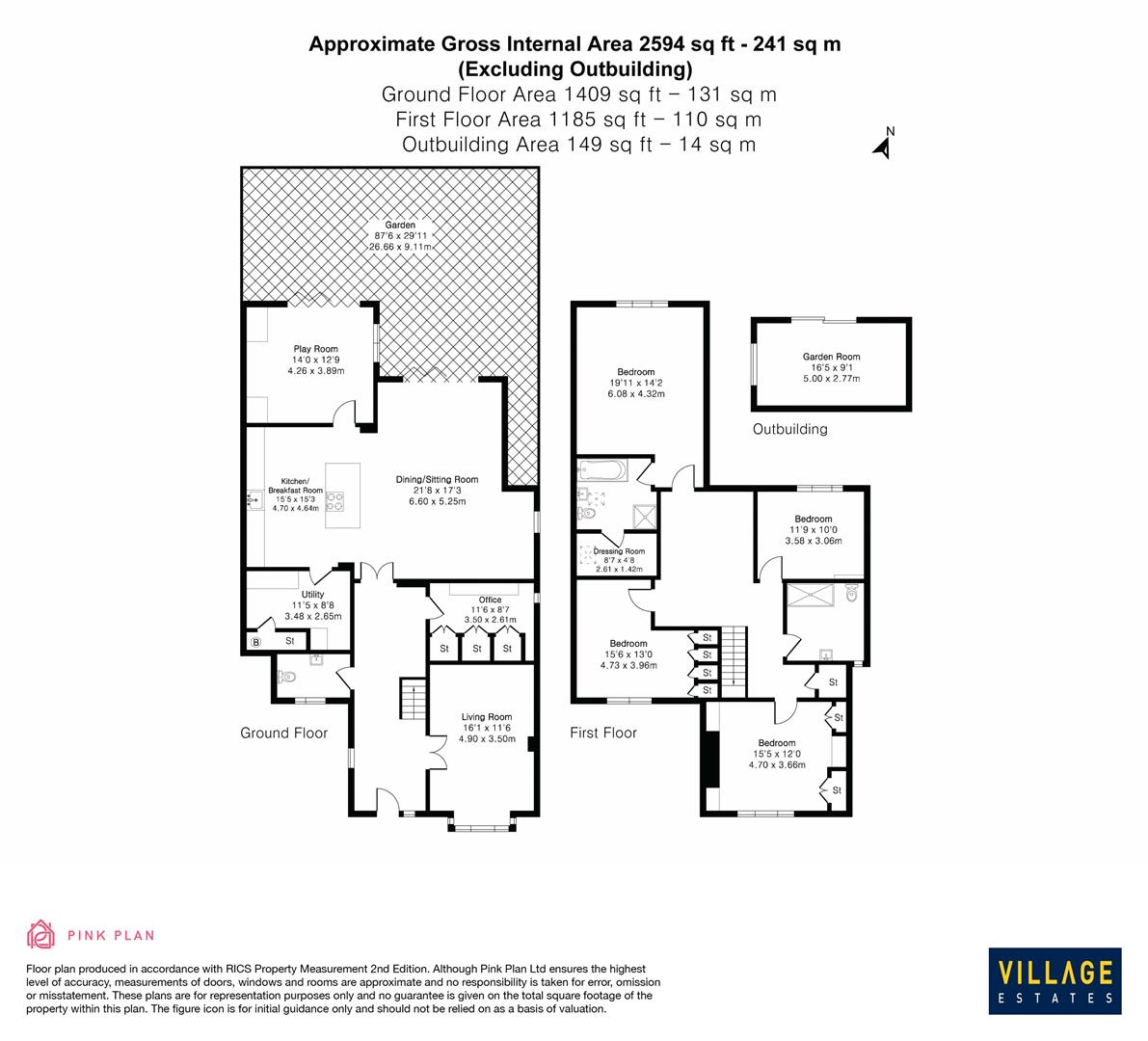 Floorplan for Oakridge Avenue, Radlett