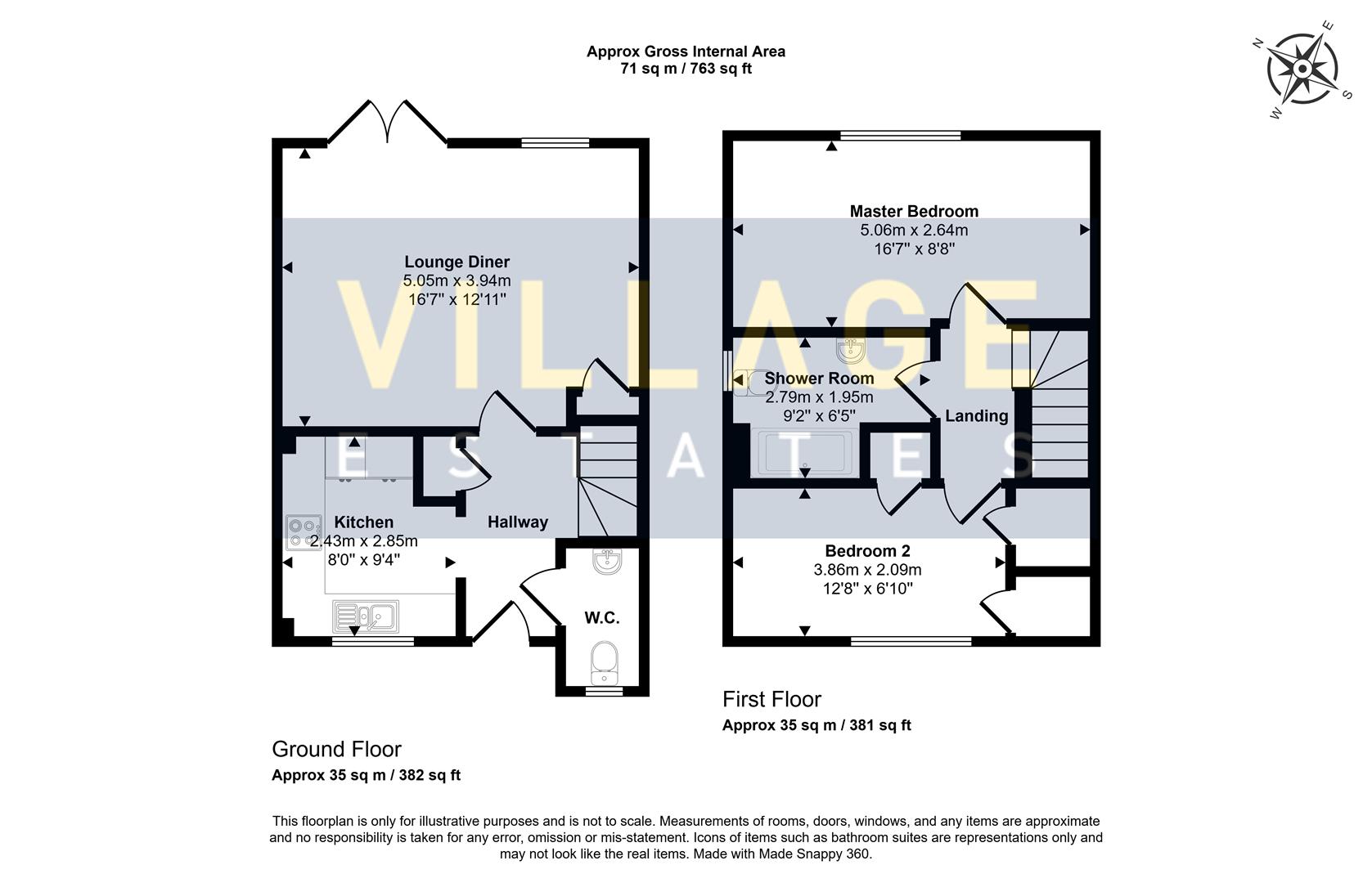 Floorplan for Beechfield Close, Borehamwood