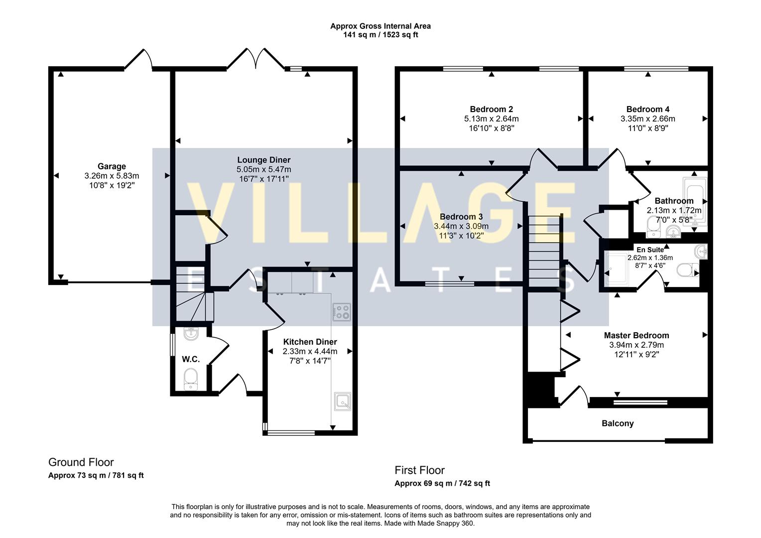 Floorplan for Holmesley Road, Borehamwood