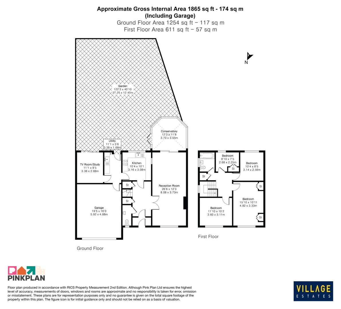 Floorplan for Folly Close, Radlett