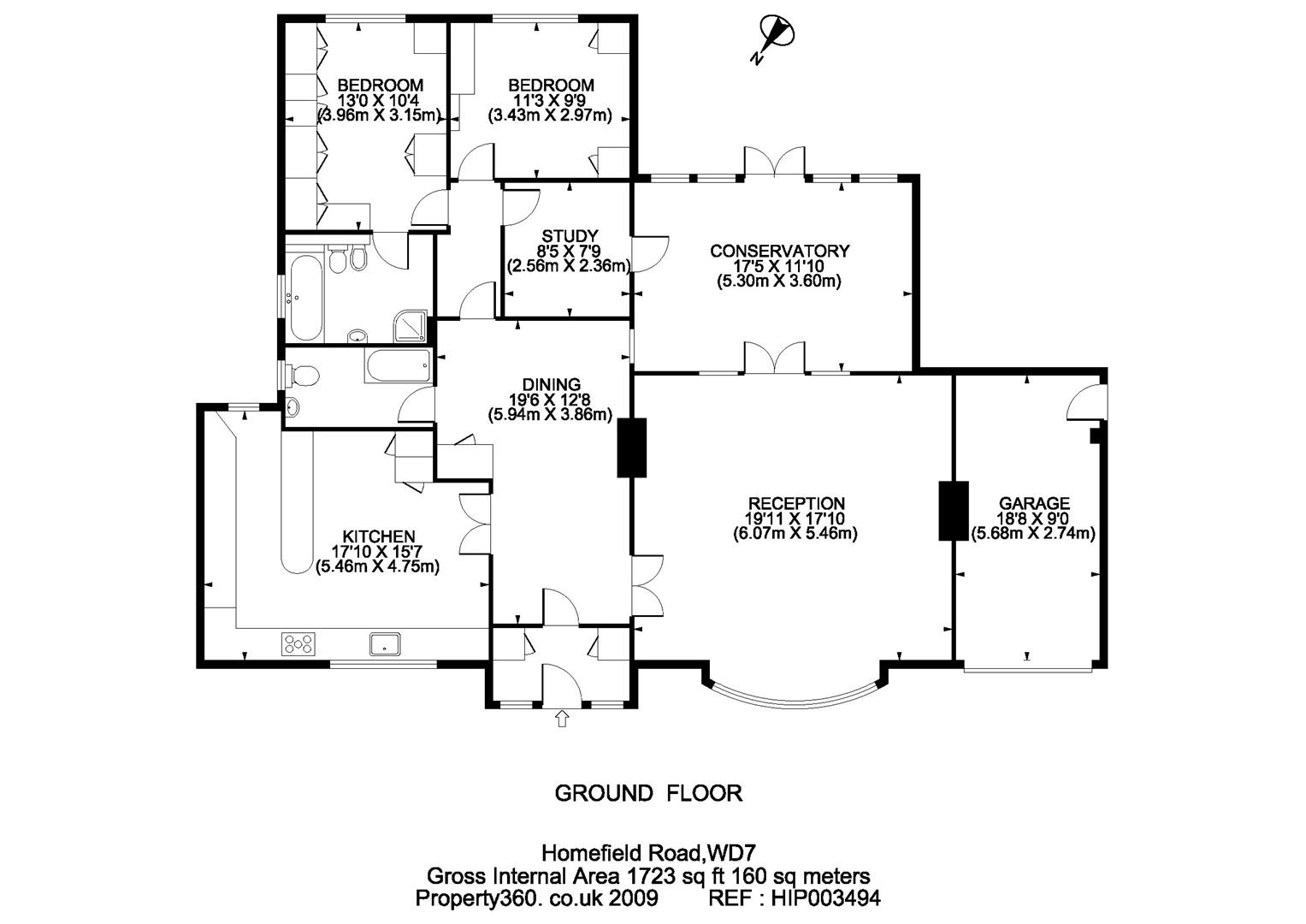 Floorplan for Homefield Road, Radlett