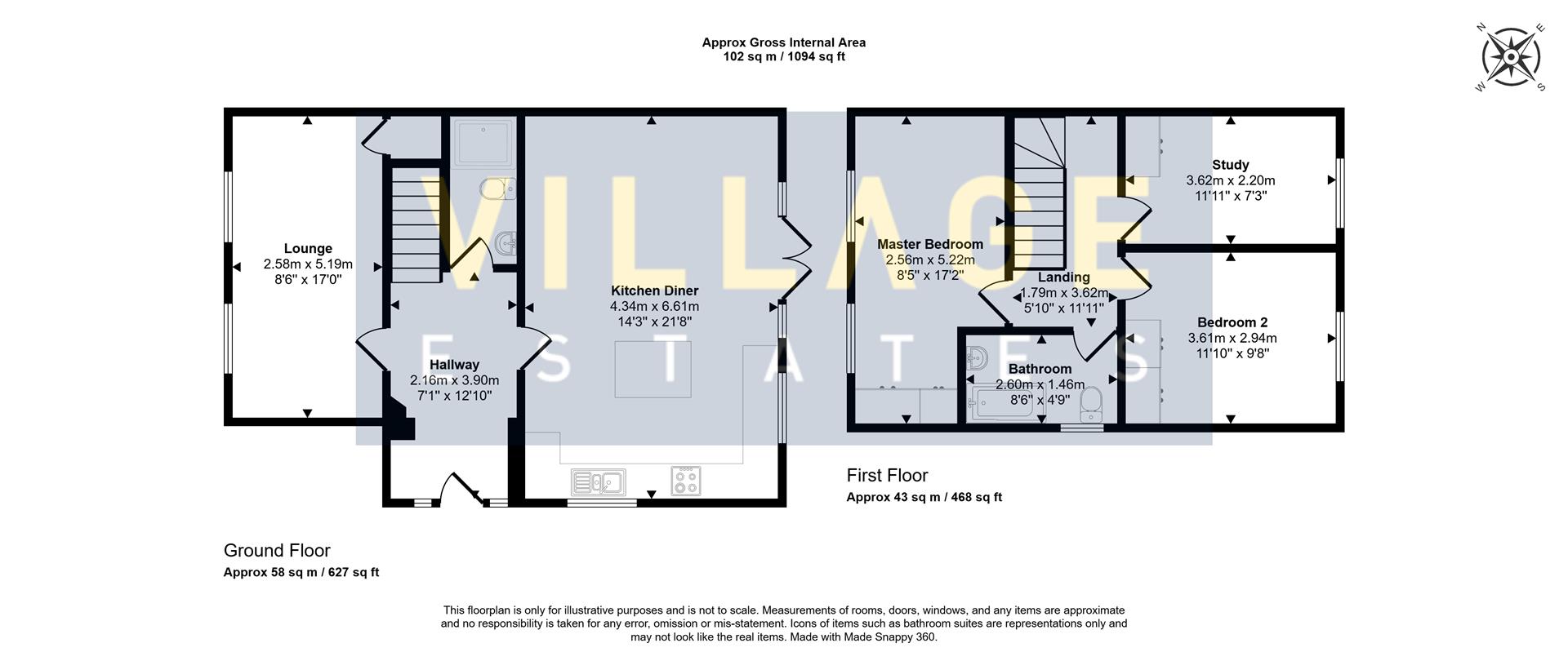 Floorplan for Micklefield Way, Borehamwood