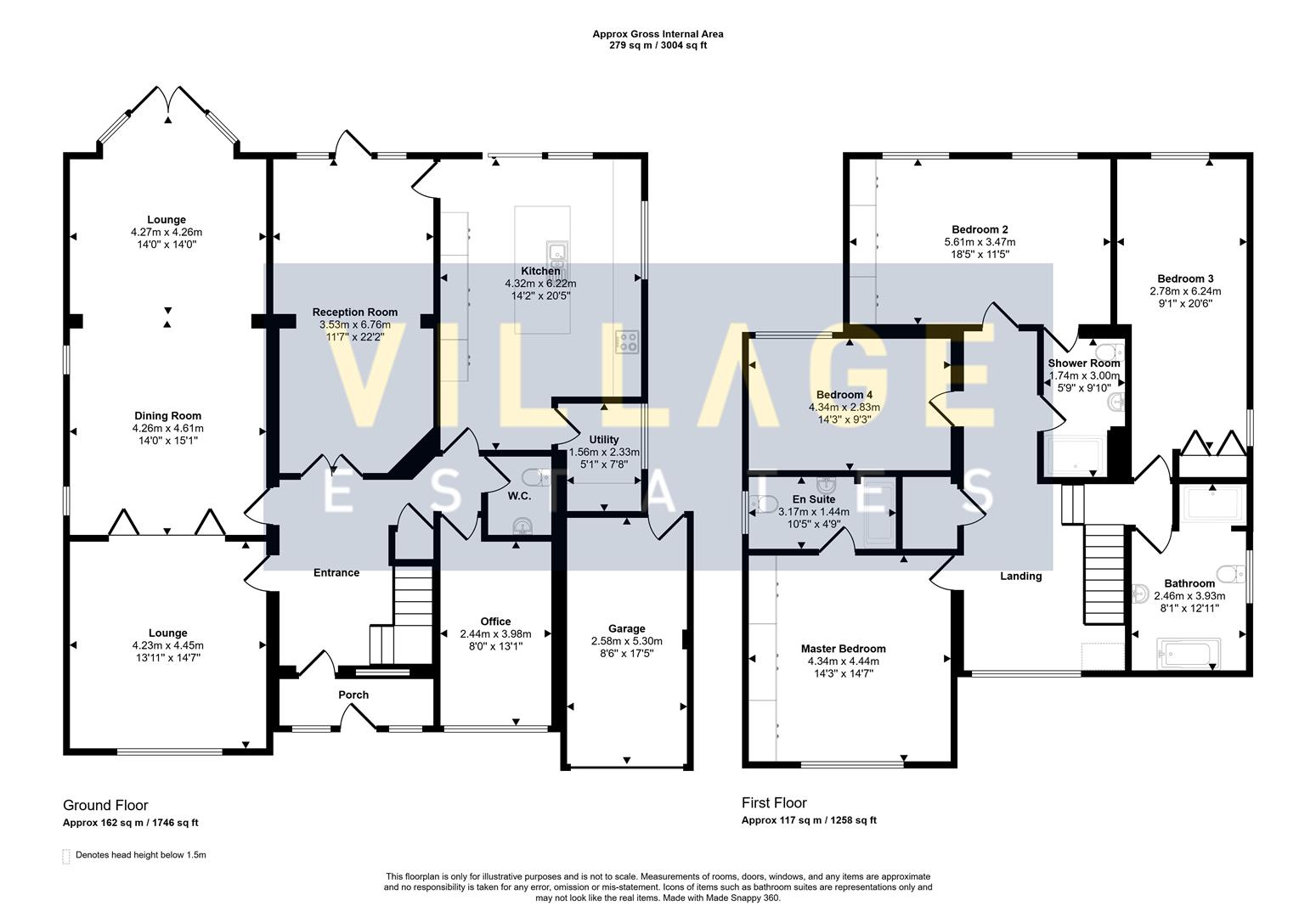 Floorplan for Deacons Hill Road, Elstree, Borehamwood