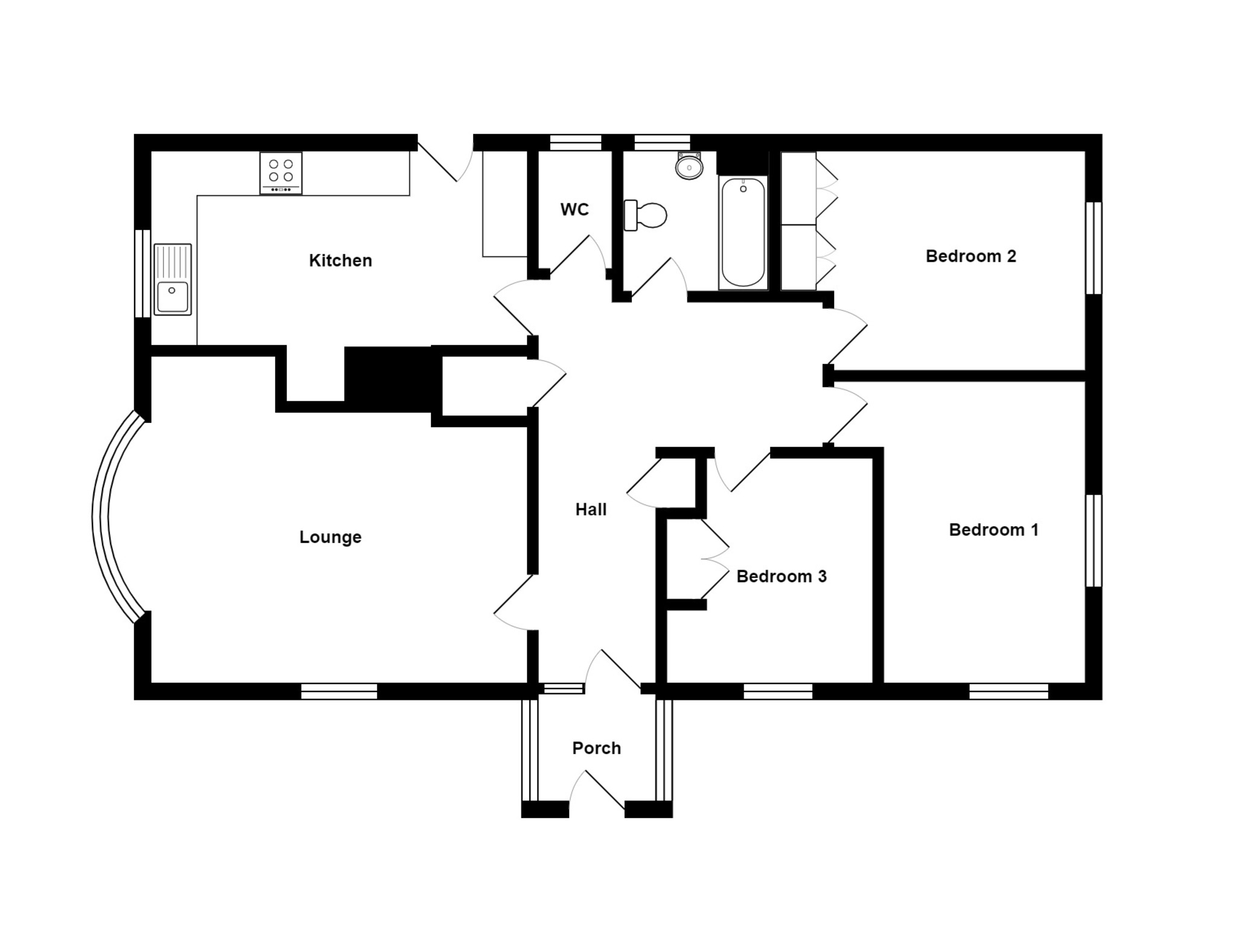 Floorplan for Green Fields, Dorset, Motcombe