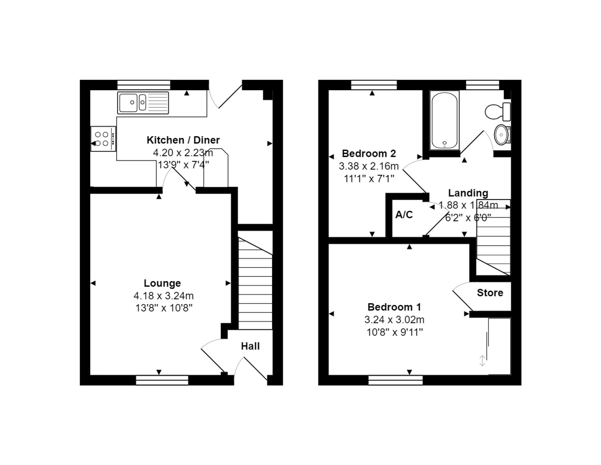 Floorplan for Vale View Gardens, Wincanton