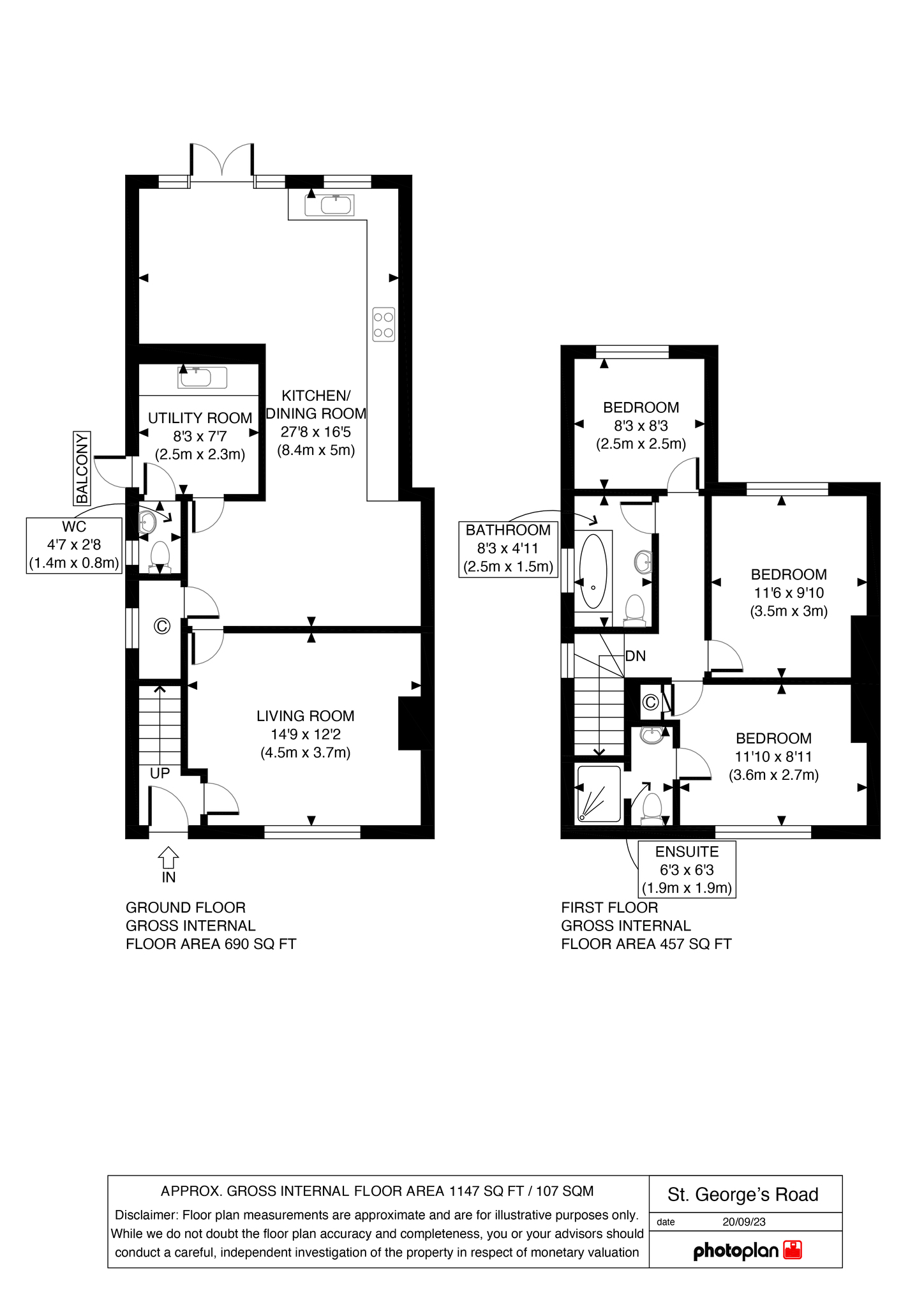 Floorplan for St Georges Road, Dorset, Shaftesbury