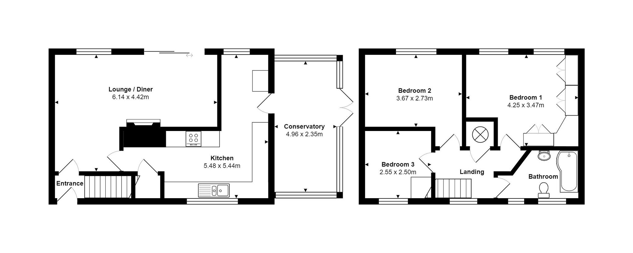 Floorplan for Prystock Cottages, Dorset, Shaftesbury