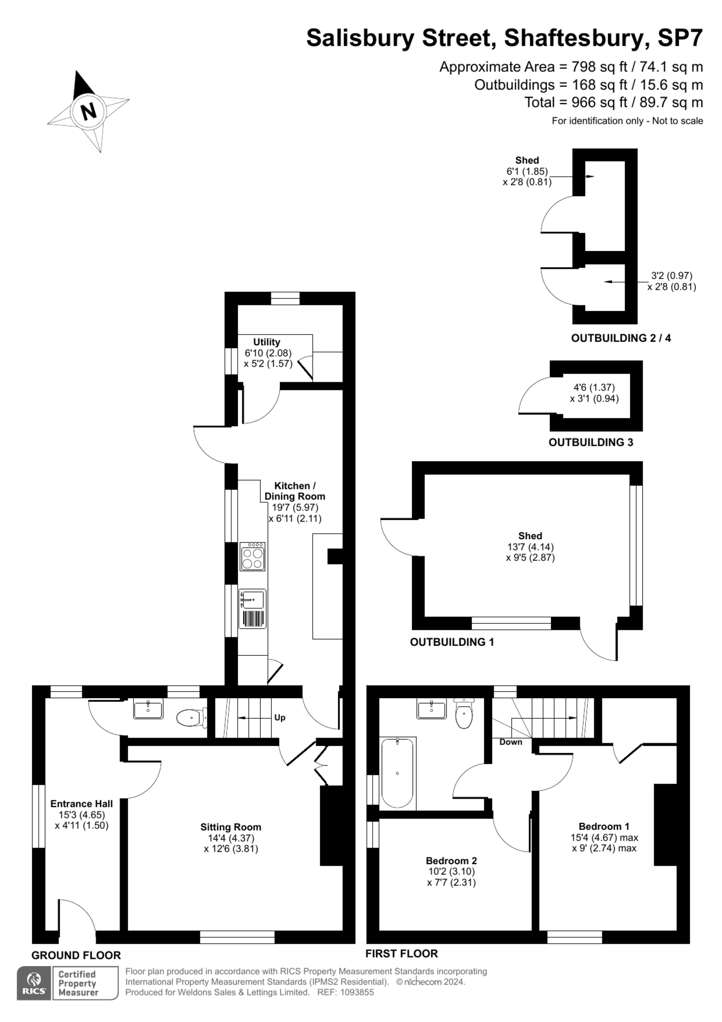 Floorplan for Salisbury Street, Dorset, Shaftesbury