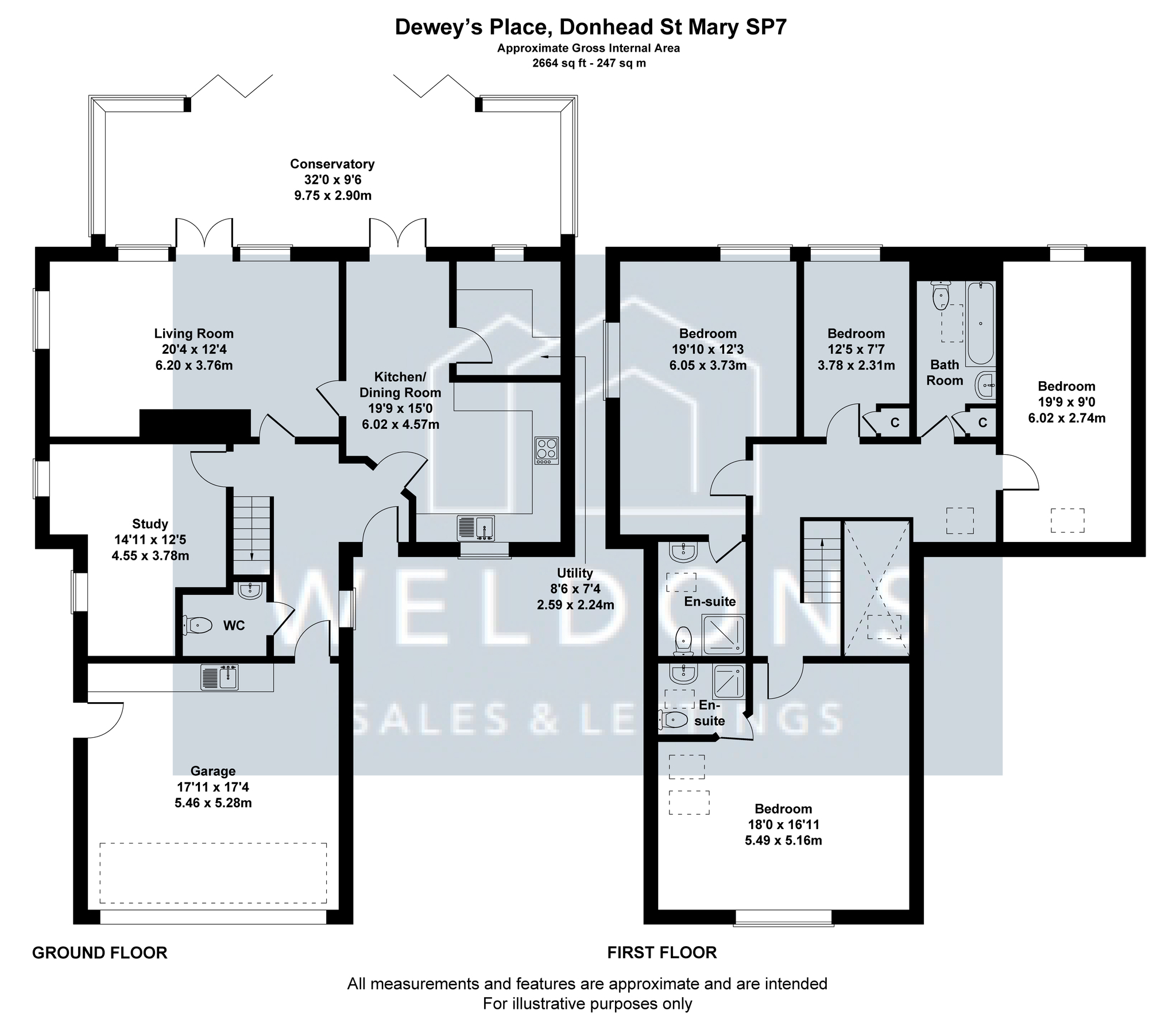 Floorplan for Deweys Place, Dorset, Shaftesbury