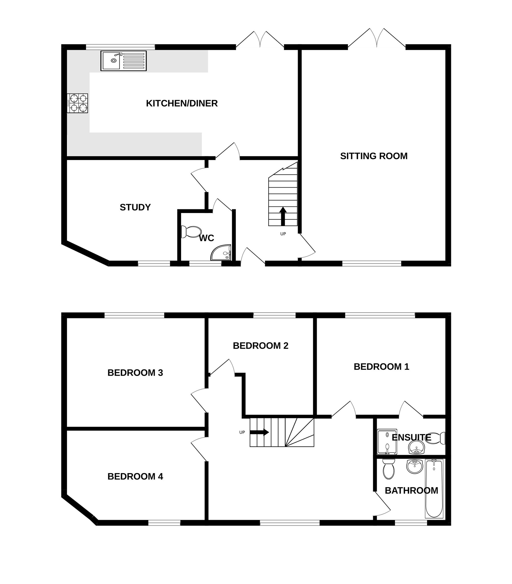 Floorplan for Motcombe Meadow, The street, Dorset, Motcombe