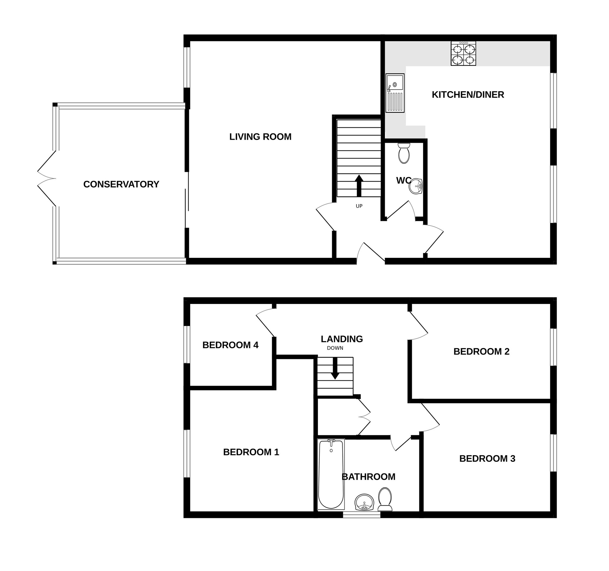 Floorplan for Eastleaze Road, Dorset, Blandford Forum