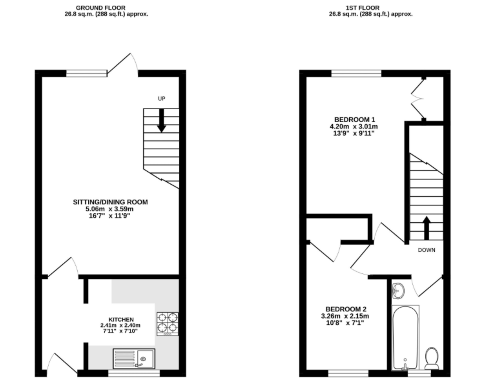 Floorplan for Pound Lane, Dorset, Shaftesbury