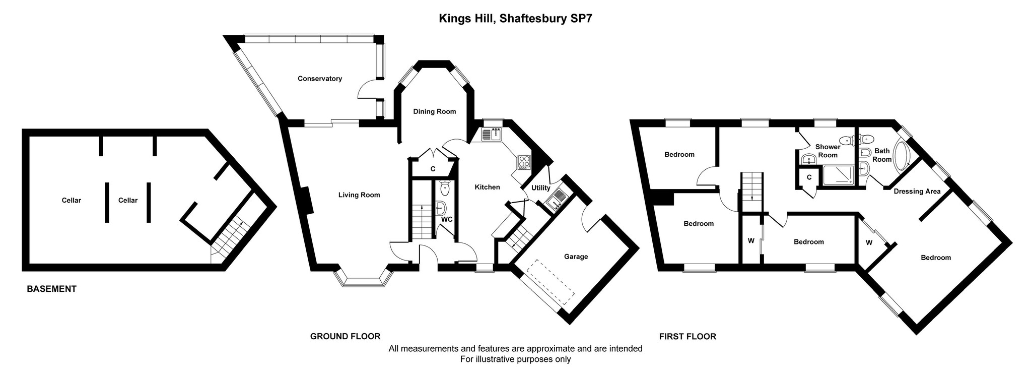 Floorplan for Kingshill, Dorset, Shaftesbury