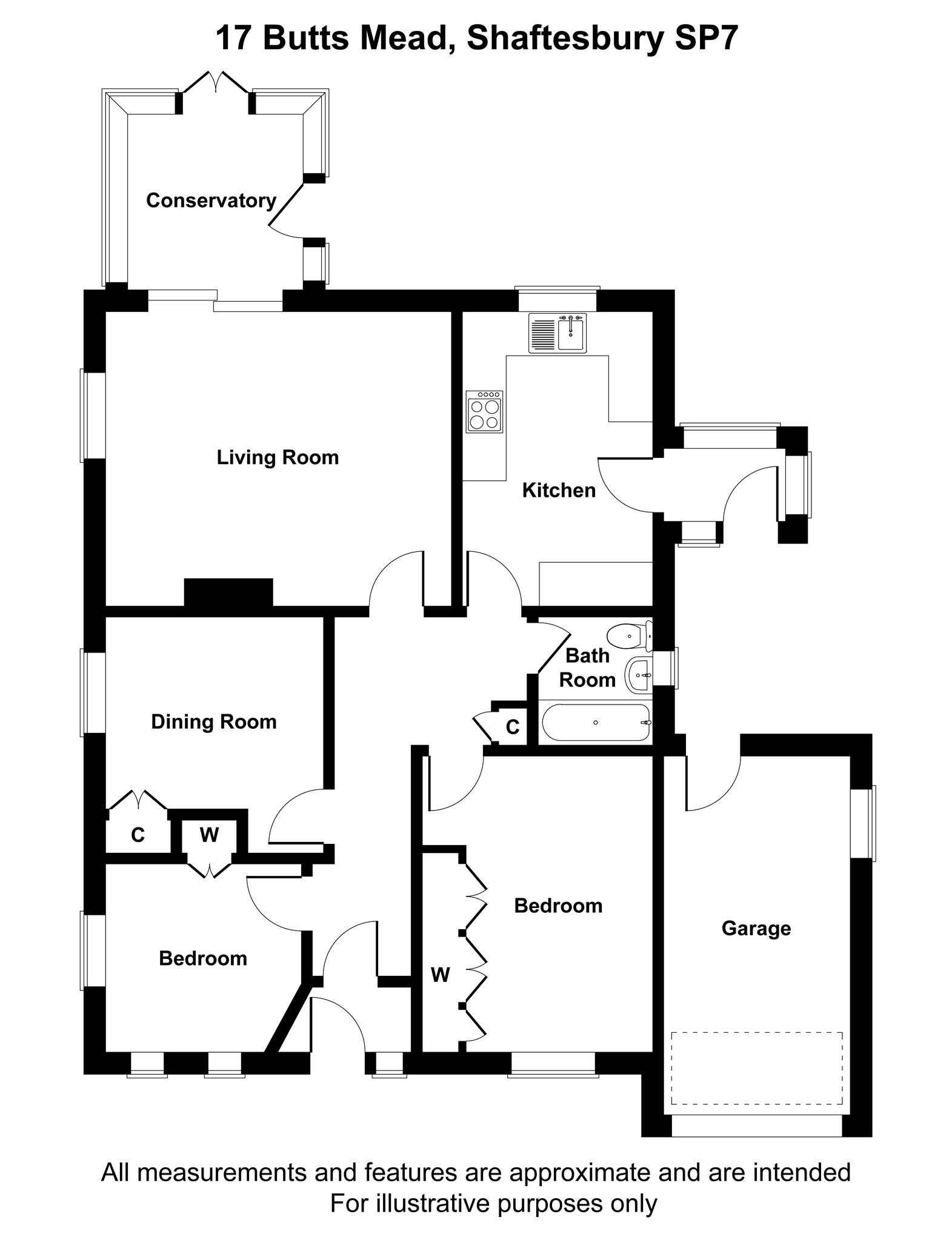 Floorplan for Butts Mead, Dorset, Shaftesbury