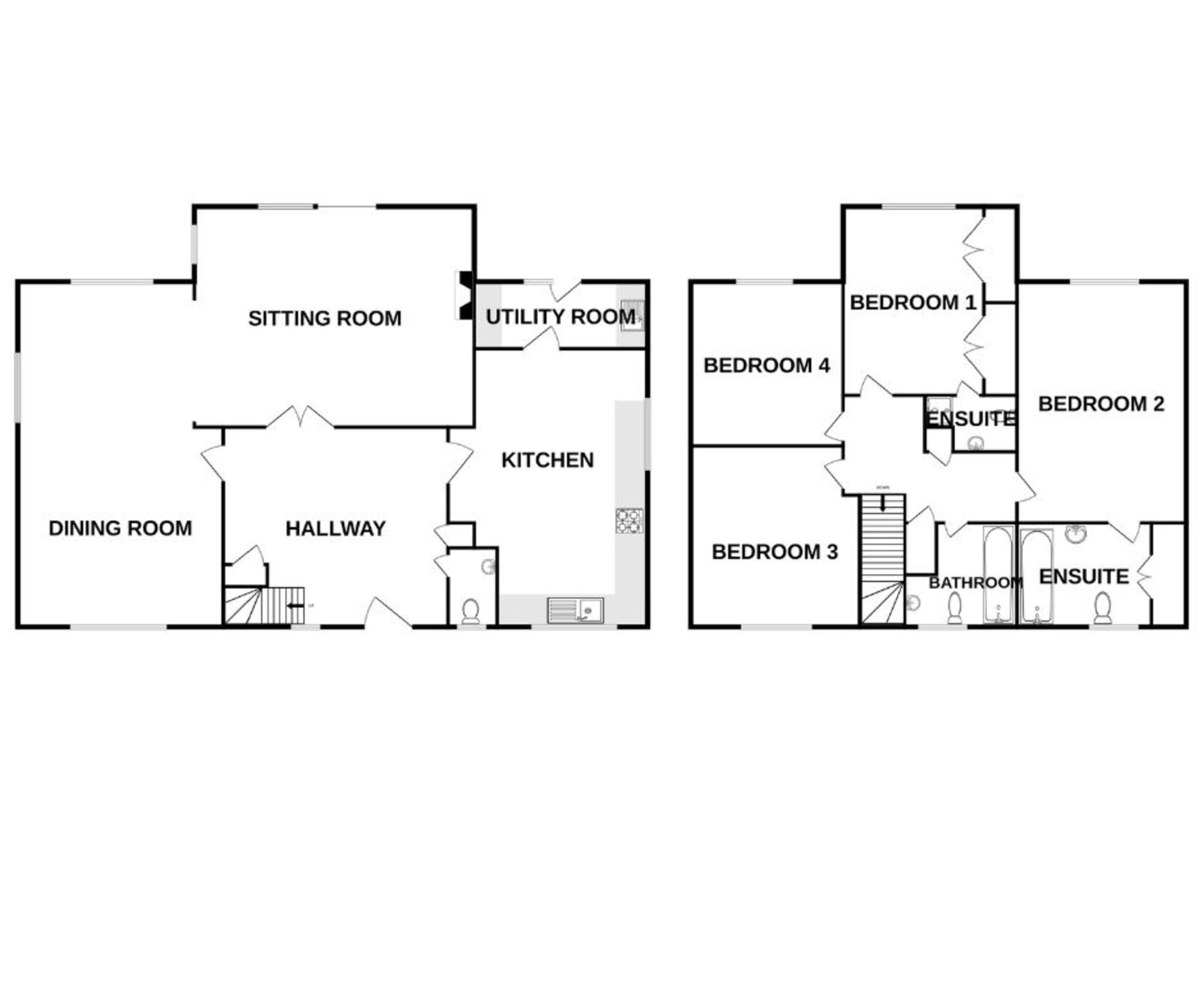 Floorplan for Swallowfields, Dorset, Gillingham
