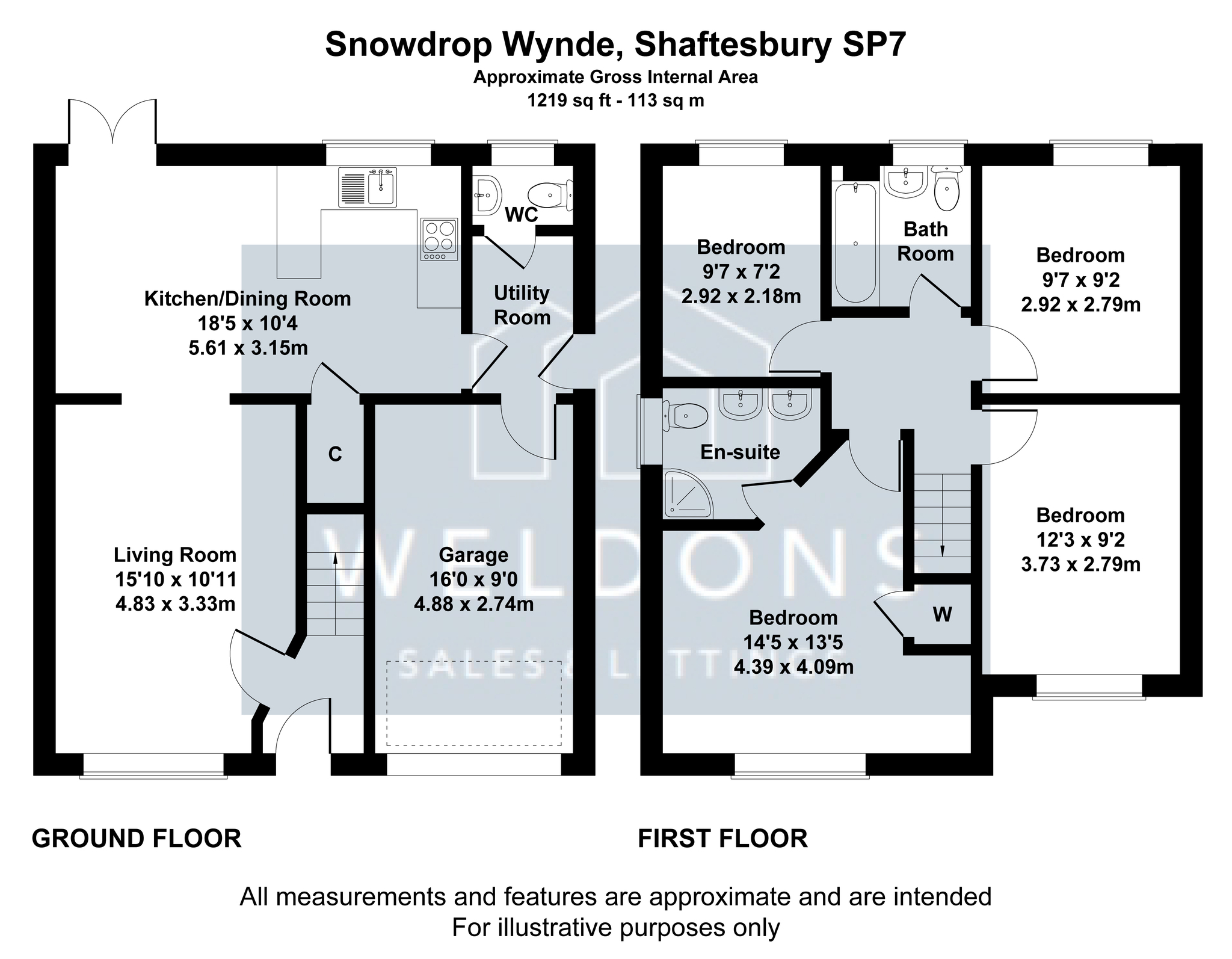 Floorplan for Snowdrop Wynde, Shaftesbury, Dorset