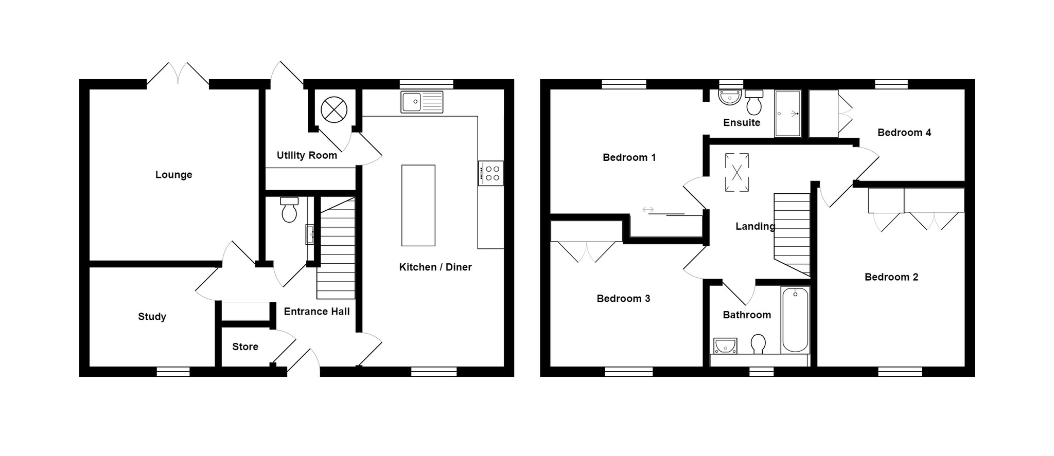 Floorplan for Thomas Hardy Drive, Dorset, Shaftesbury