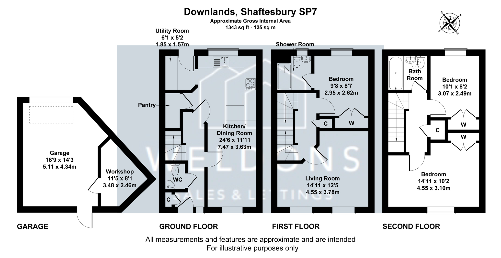 Floorplan for Downlands, Dorset, Shaftesbury