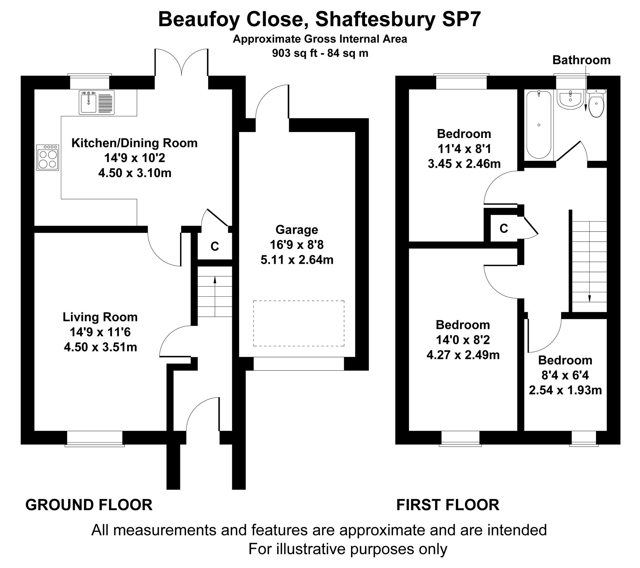 Floorplan for Beaufoy Close, Dorset, Shaftesbury