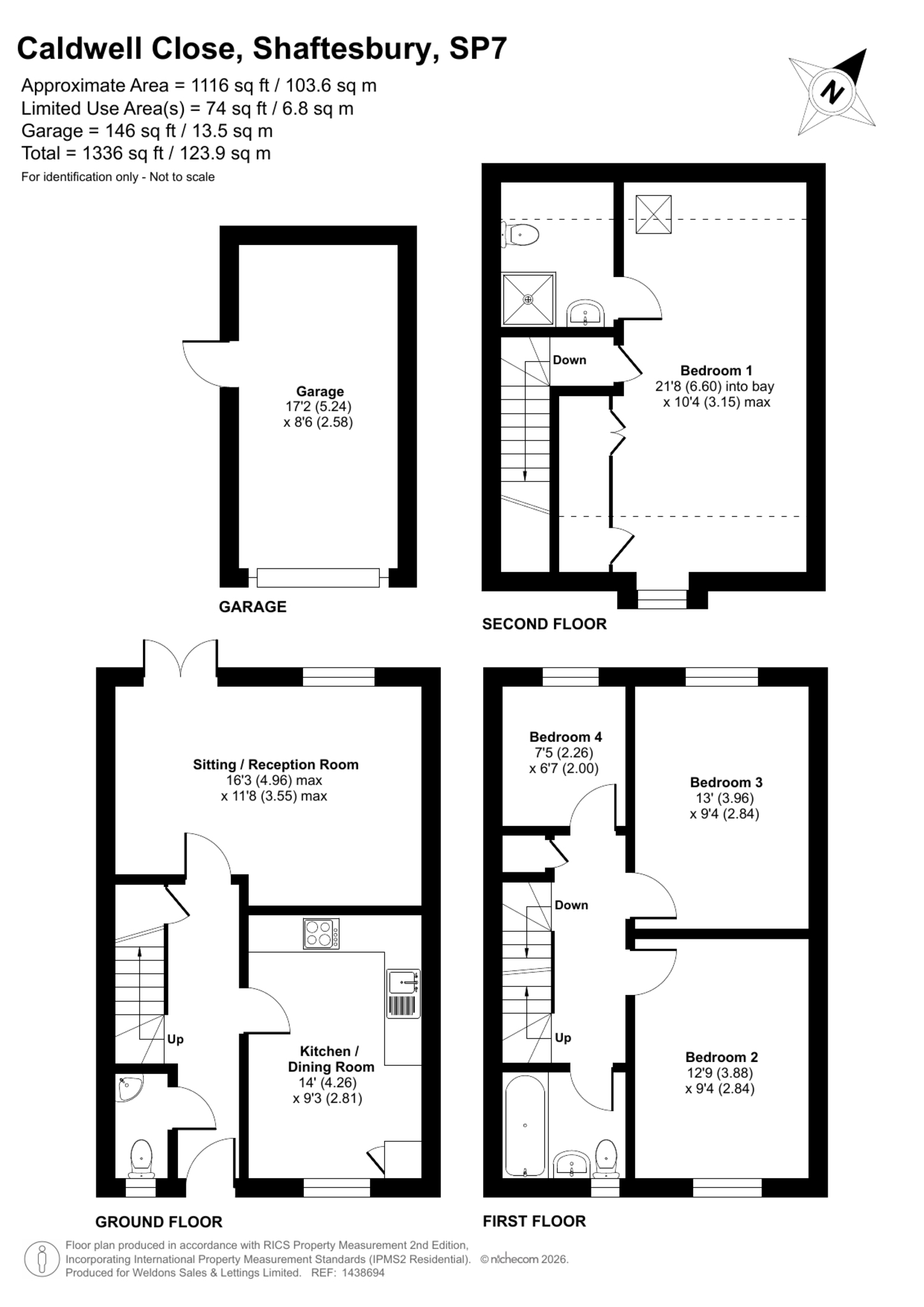 Floorplan for Caldwell Close, Dorset, Shaftesbury