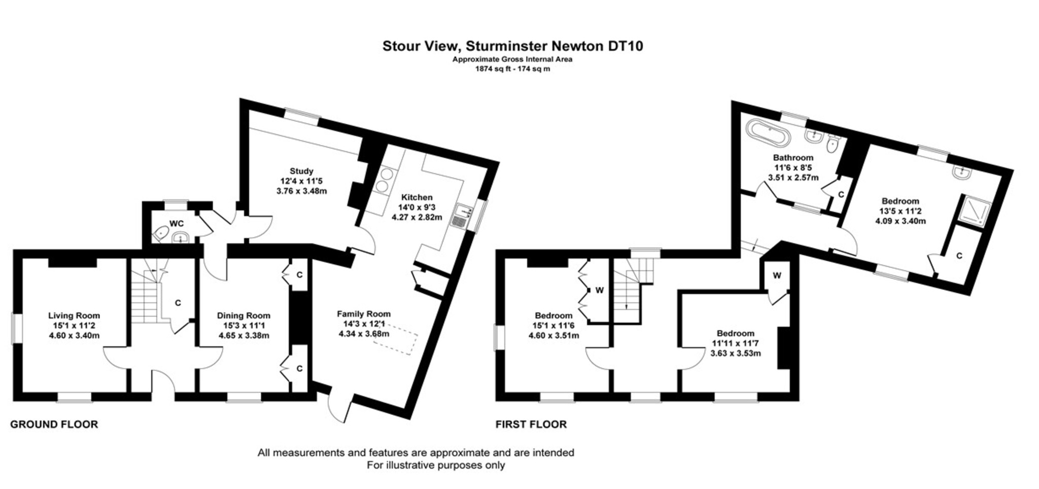 Floorplan for Stour View, Dorset, Sturminster Newton