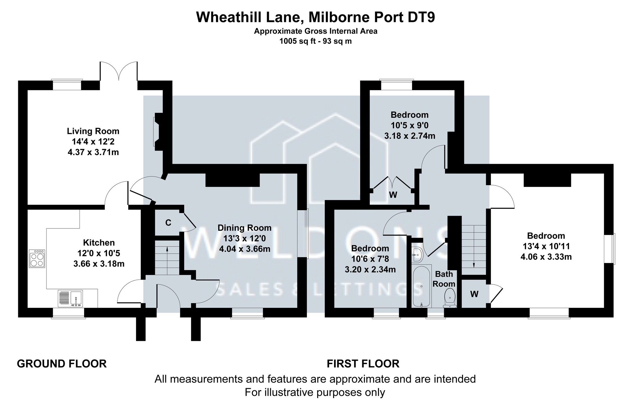 Floorplan for Wheathill Lane, Somerset, Milborne Port